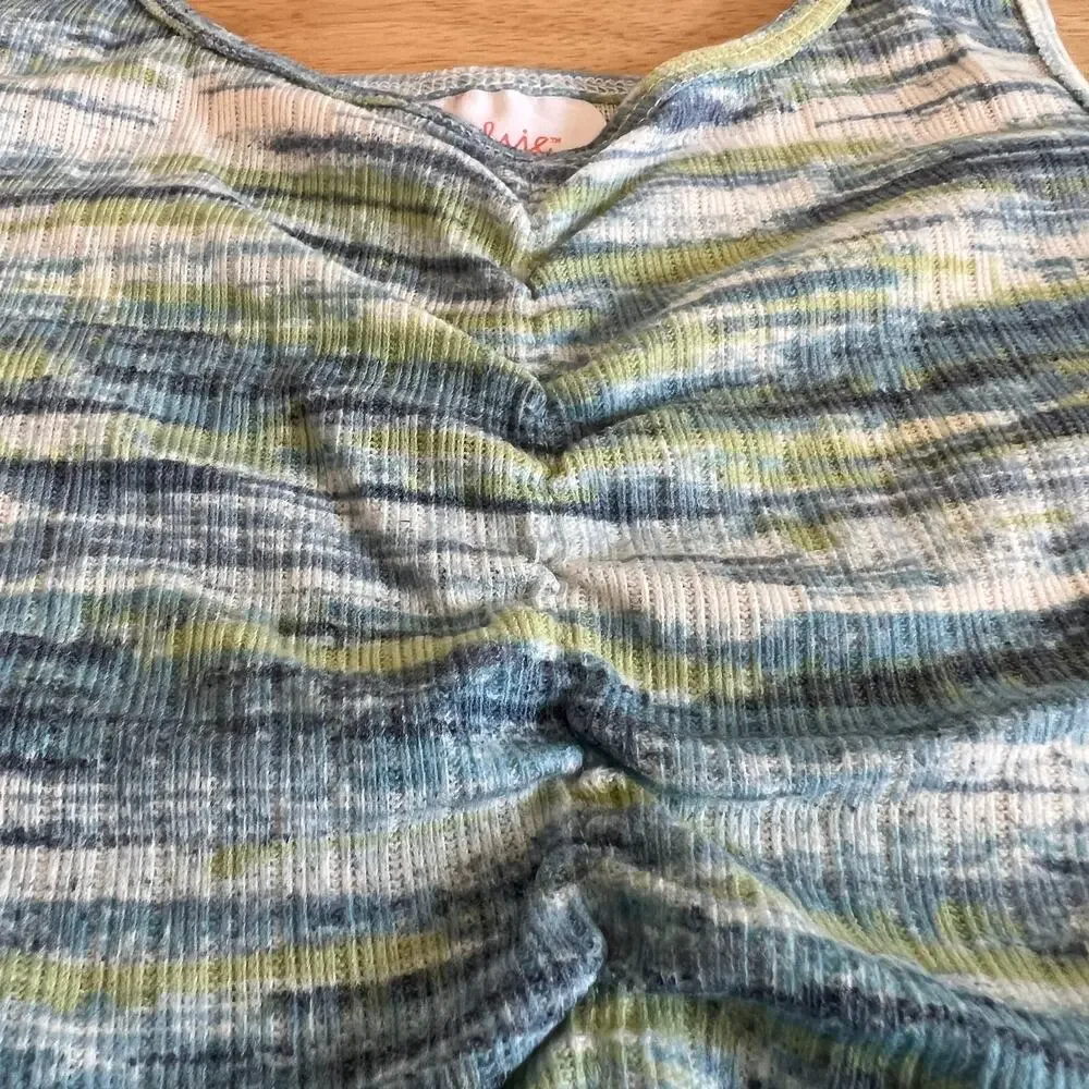 Colsie Women's Blue Space Dye Tank and Shorts Pajama Set - Size XS - NWT